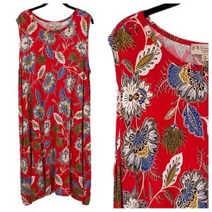 Philosophy Red Floral Dress 1X